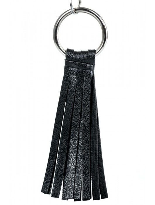 Черно-серебристые зажимы для сосков Theatre с кисточками - ToyFa - купить с доставкой в Элисте