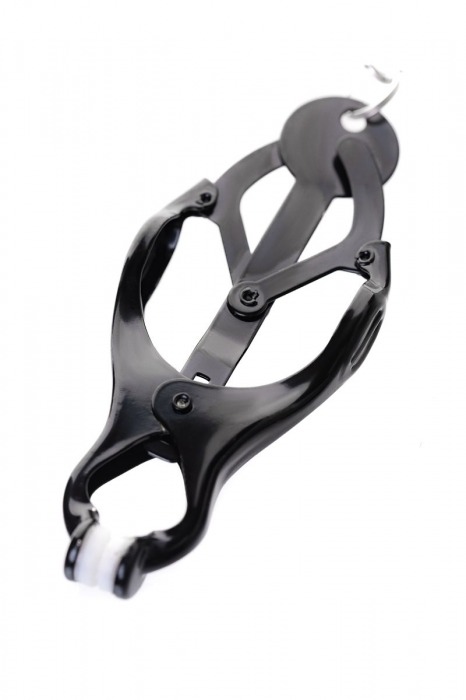 Черно-серебристые зажимы для сосков с кольцом для пениса TOYFA Metal - ToyFa - купить с доставкой в Элисте