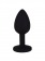 Чёрная анальная втулка с красным кристаллом - 7,3 см. - Джага-Джага - купить с доставкой в Элисте